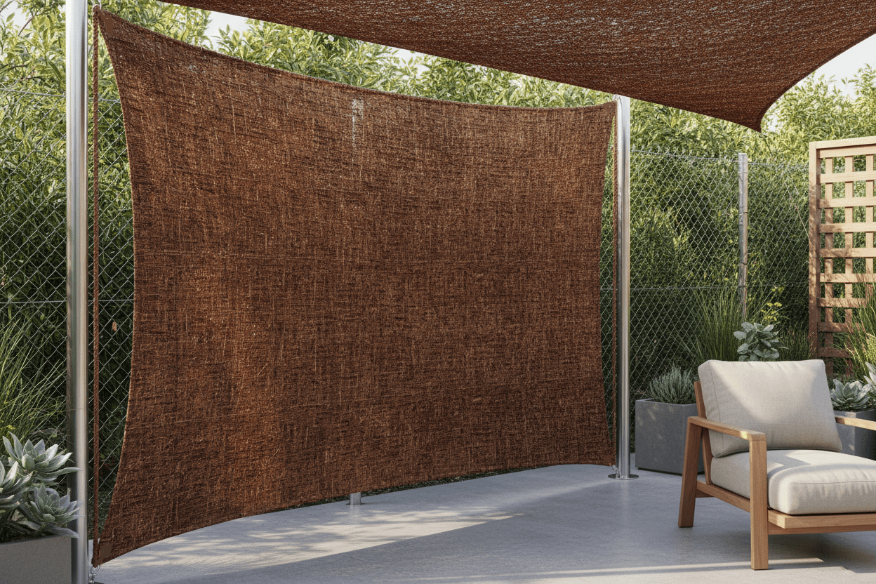 Brise-vue panneau intimité en fibre de coco naturelle pour jardin