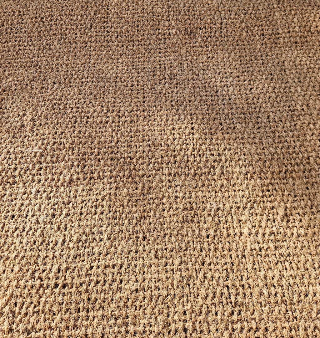 Détail texture fibre de coco naturelle tapis 2x3m