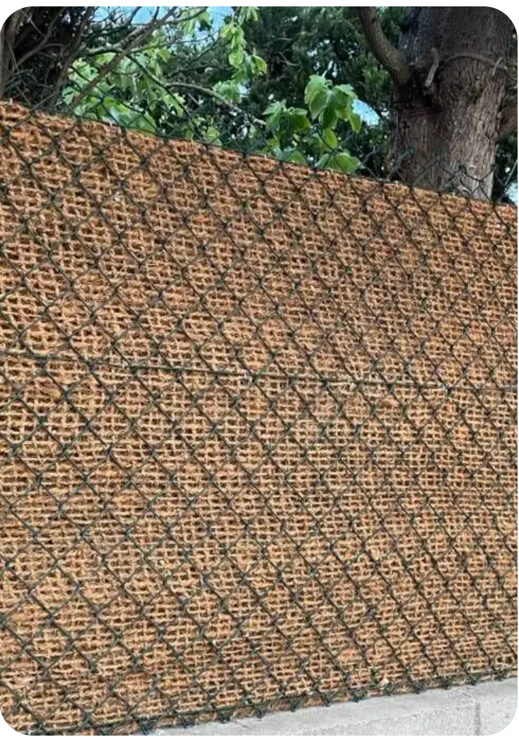 brise-vue en fibre de coco 2x3m panneau naturel pour intimité jardin ou terrasse