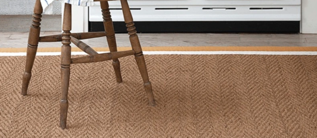 Tapis en fibre de coco 2x3m texture naturelle tressée pour terrasse extérieure