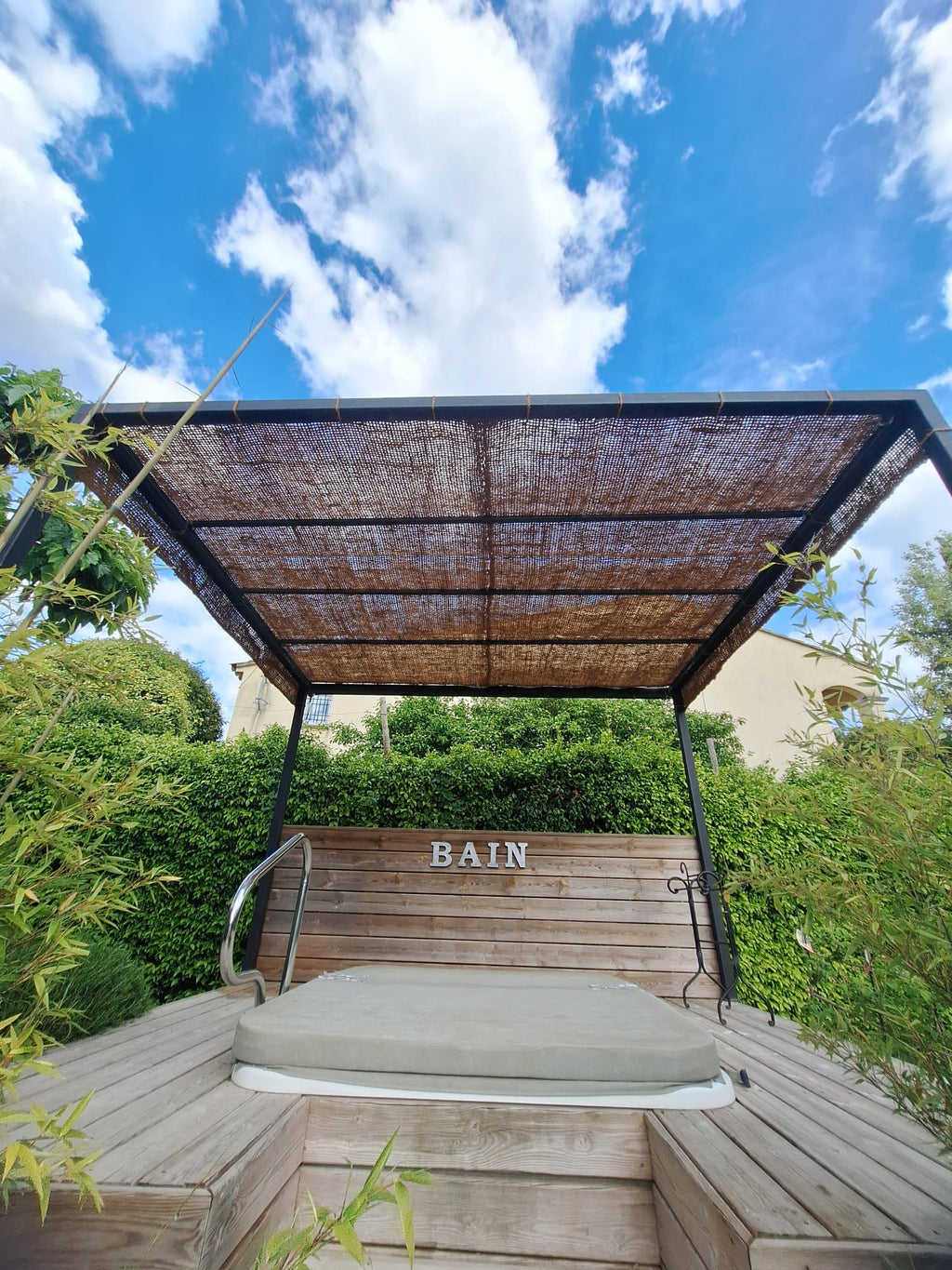 Voile d'ombrage pergola en fibre de coco 4x3m - Tiens-toi à l'ombre
