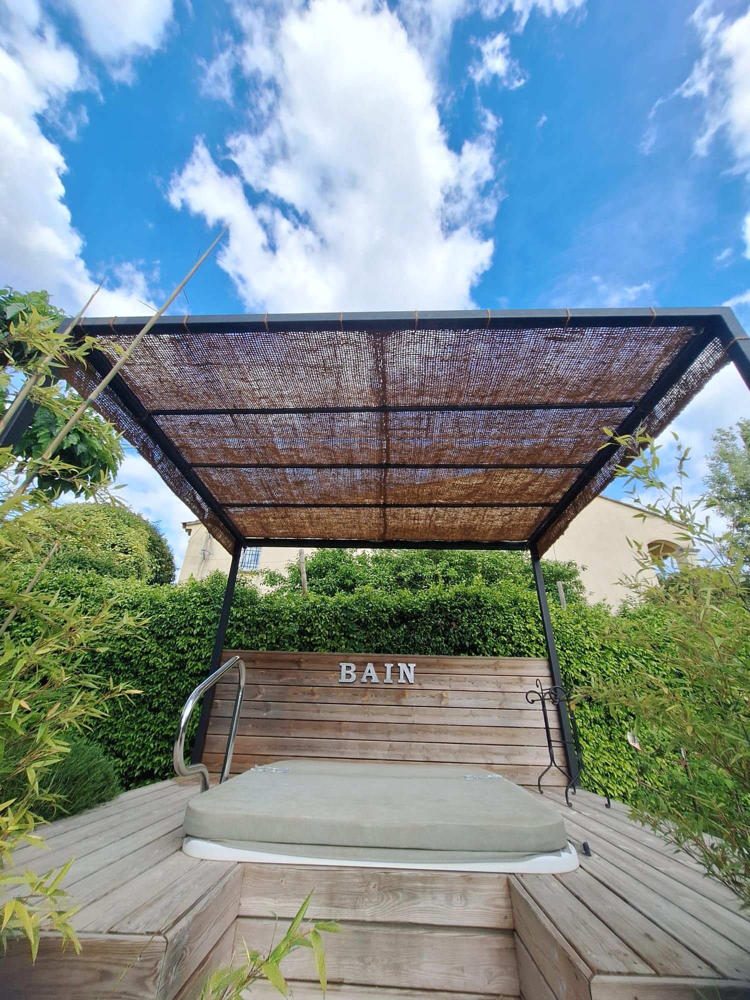 Voile d'ombrage pergola en fibre de coco 4x3m - Tiens-toi à l'ombre