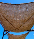 Voile d'ombrage carrée à suspendre en Fibre de Coco 3x3m - Tiens - toi à l'ombre !!!