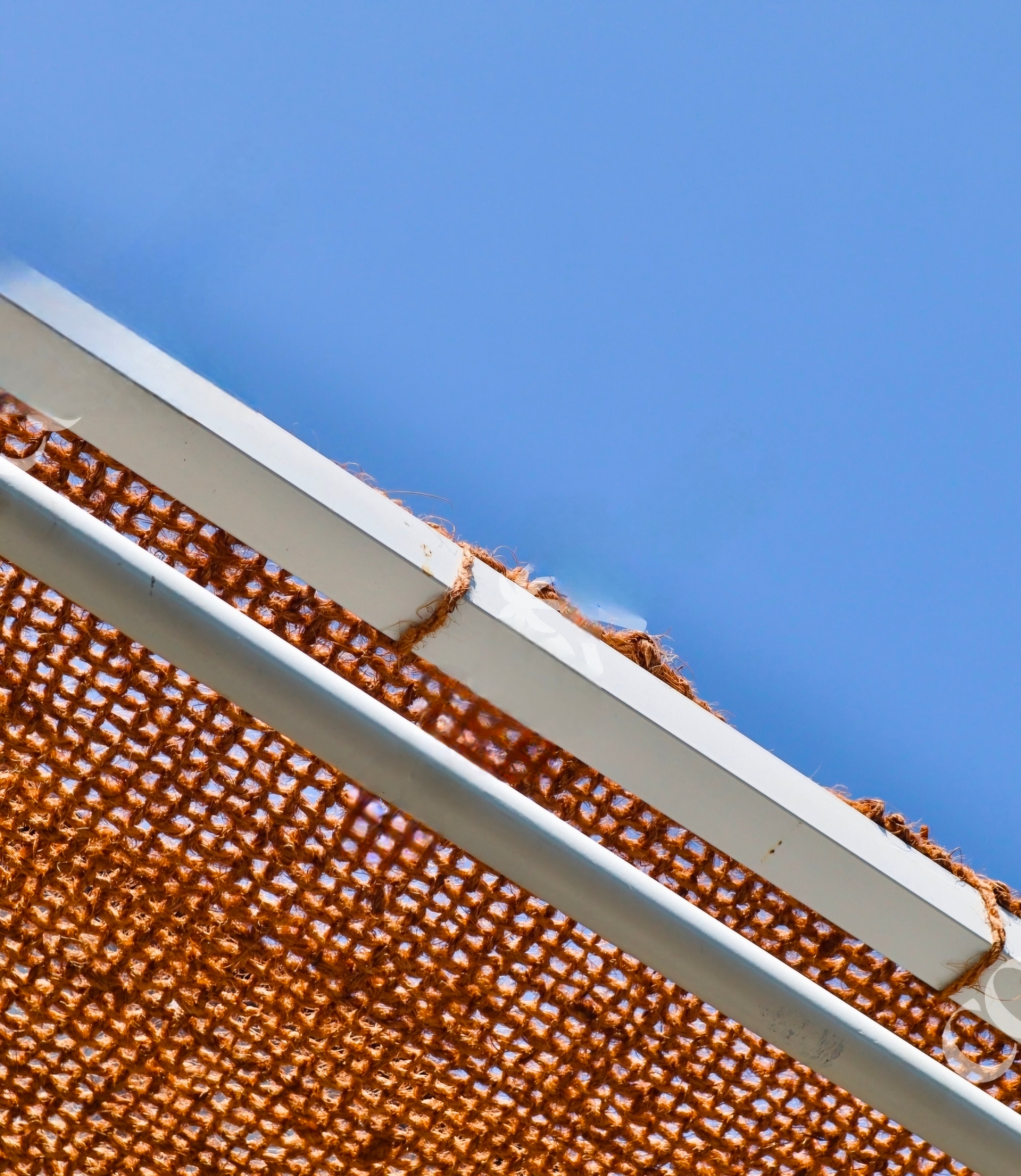 Voile d'ombrage pergola 4x3m fibre de coco coins renforcés œillets