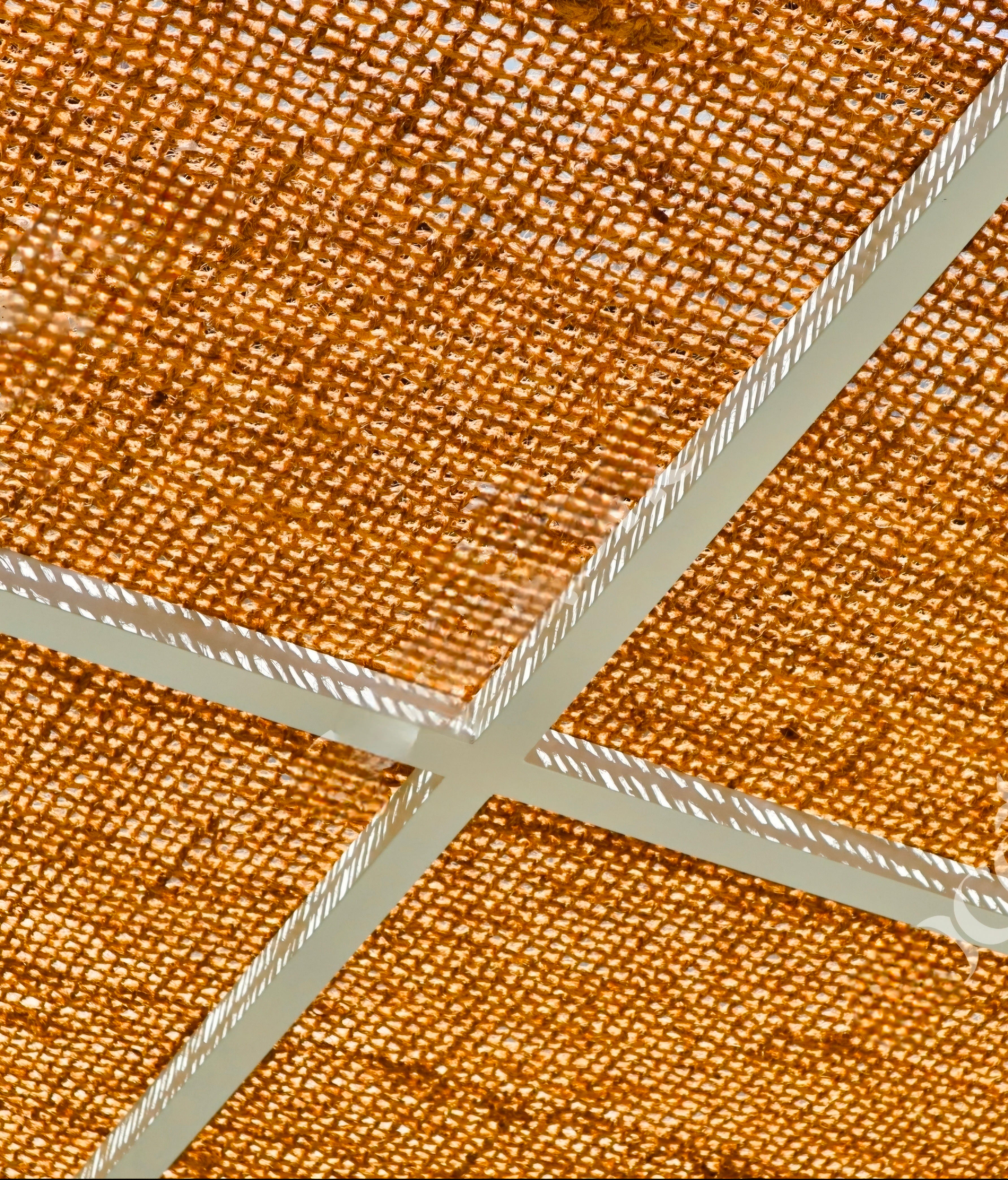 Voile pergola 4x3m fibre de coco détail texture tressée naturelle