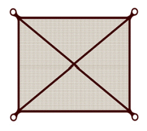 Voile d'ombrage carrée fibre de coco 3x3m 