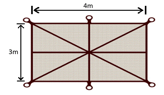 Solara - Voile d'ombrage rectangulaire à suspendre en fibre de coco 3x4m