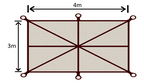 Solara - Voile d'ombrage rectangulaire à suspendre en fibre de coco 3x4m