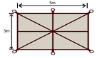 Palmeraie - Voile d'ombrage rectangulaire à suspendre en fibre de coco 3x5m