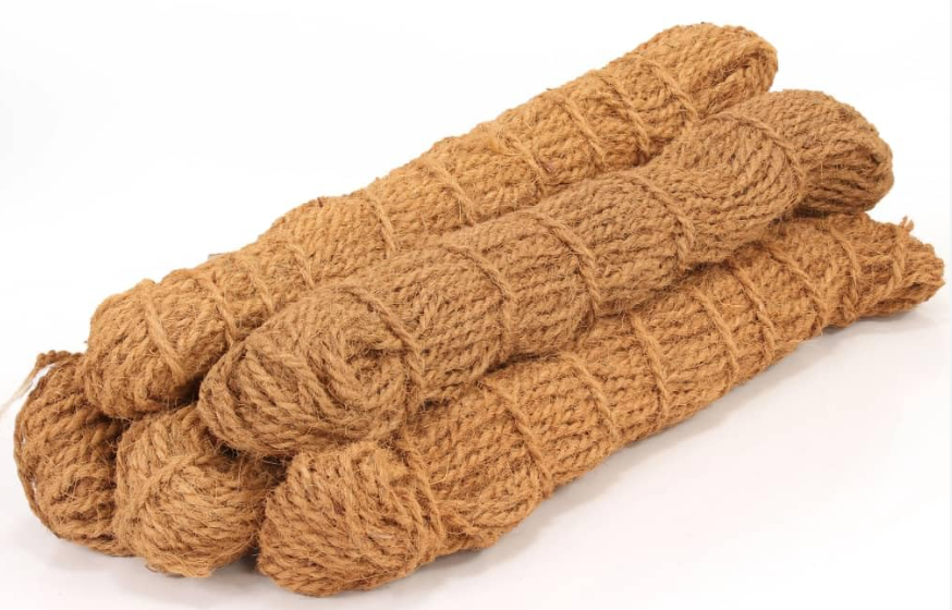Corde en fibre de coco 25m texture naturelle tressée pour fixation extérieure

