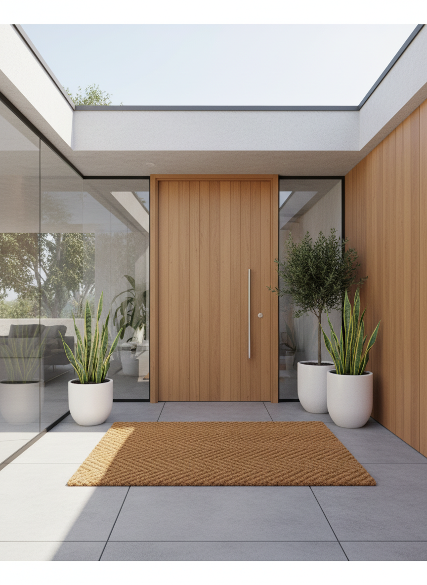 Tapis coco 1x3m entrée moderne minimaliste