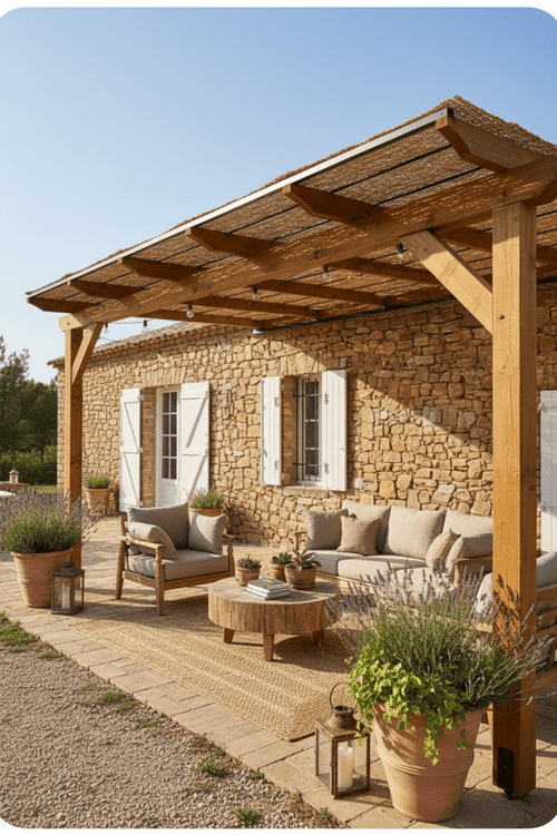 Voile d'ombrage Pergola en Fibre de Coco 3x3m - Tiens - toi à l'ombre !!!