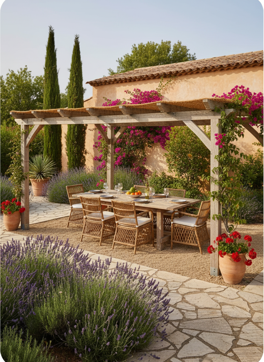Pergola 4x3m coin repas