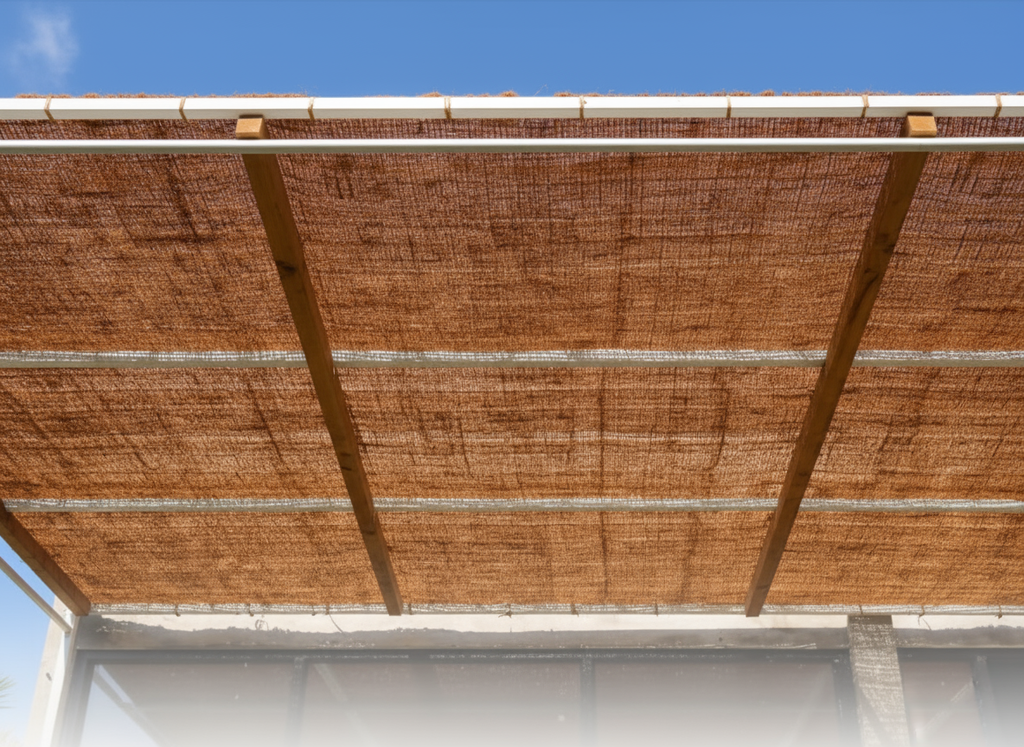 Vue depuis dessous pergola